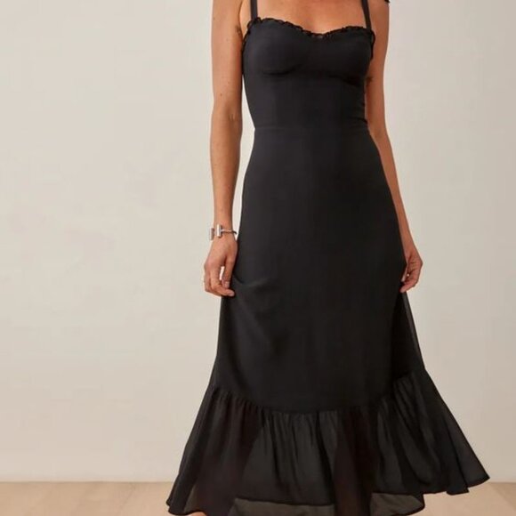 Reformation Nikita Dress in Black - Picture 6 of 8